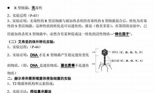 小高考生物知识点归纳,小高考生物知识点