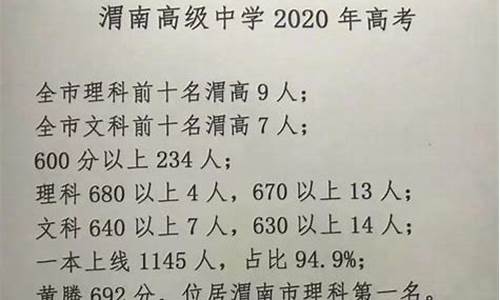 2017渭南高考状元,2021年渭南市高考状元