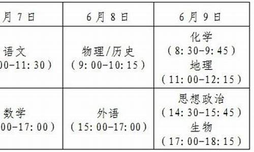 河北高考安排时间表_河北高考安排时间