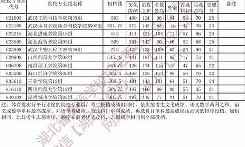 2022湖北省投档分数线公布_2021年湖北投档线表