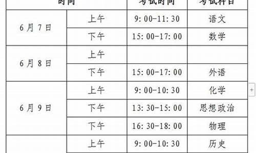 历届高考时间_历年高考时间一览表