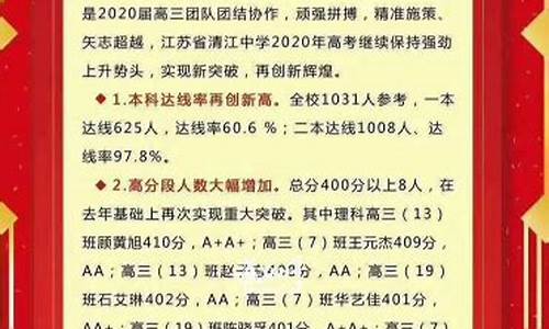 2017年淮安高考状元-历年淮安市高考状元